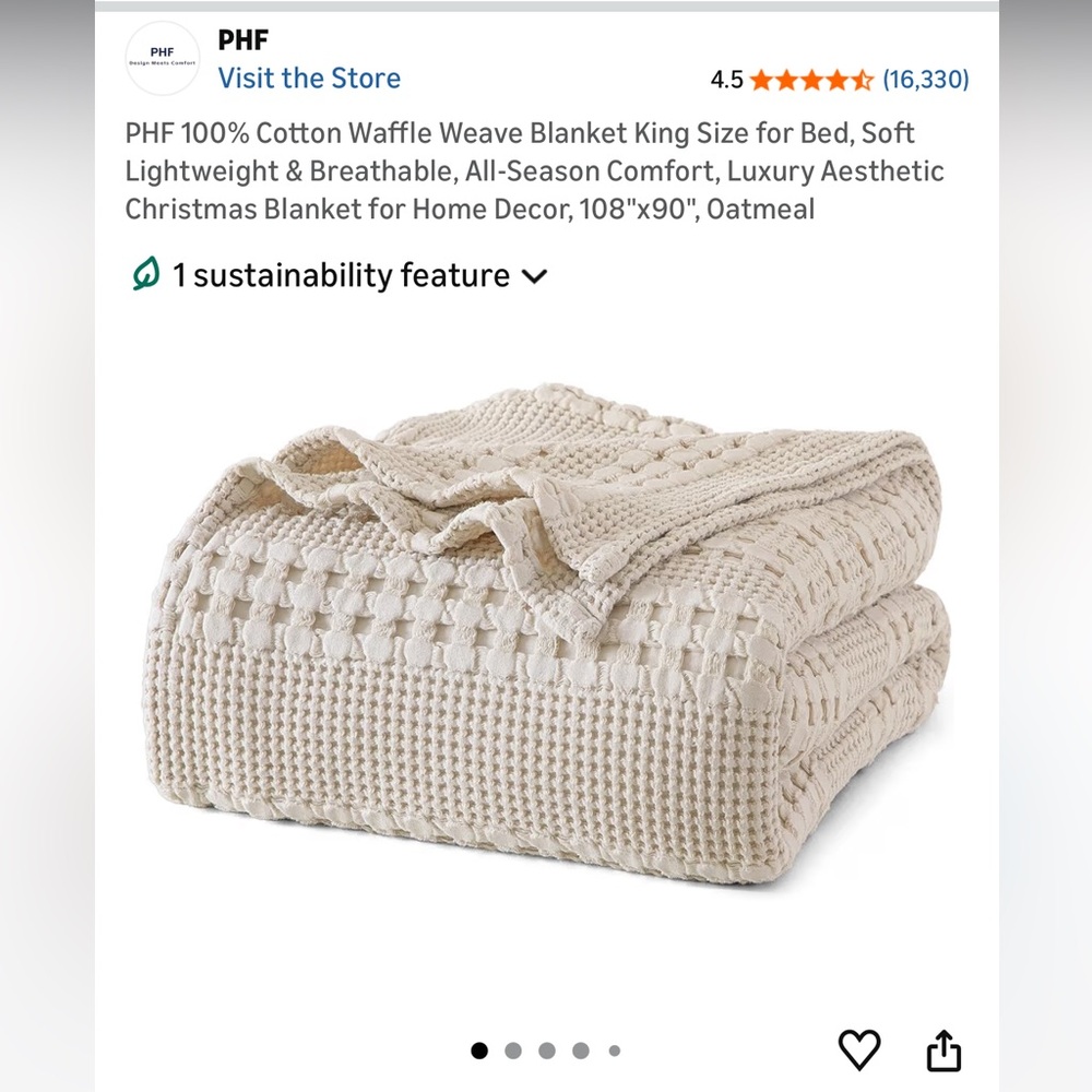 King Waffle Weave Bed Blanket